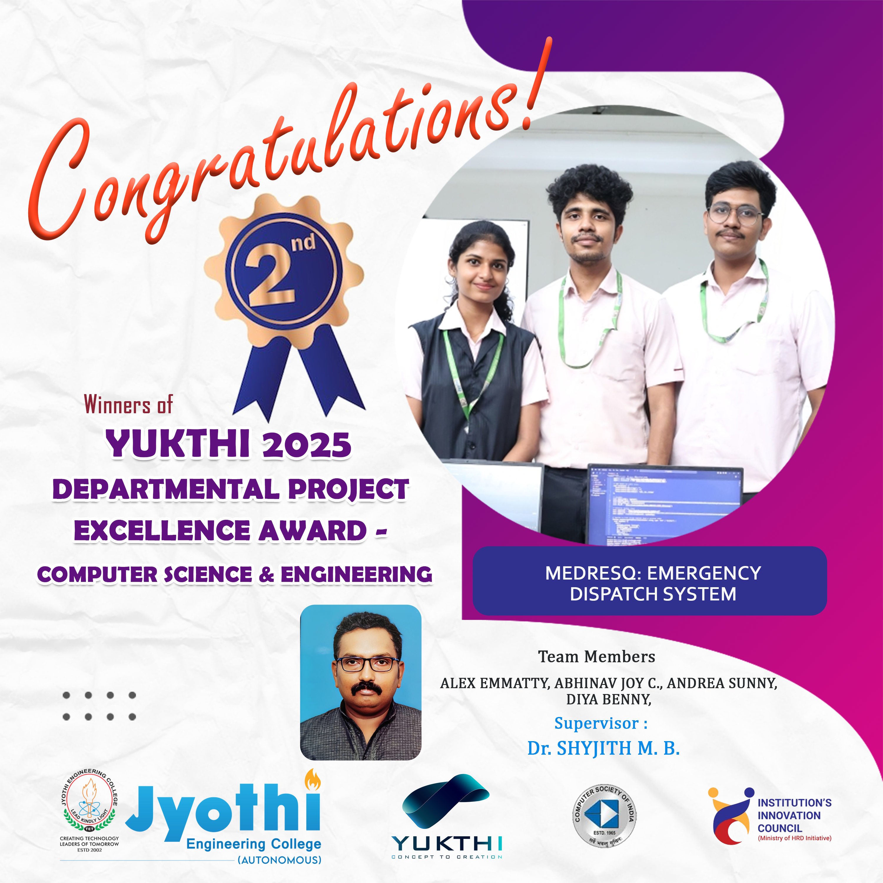 20_03_25_YUKTHI_2025_DEPARTMENTAL_PROJECT_EXCELLENCE_AWARD_-_CSE_Second_poster.png